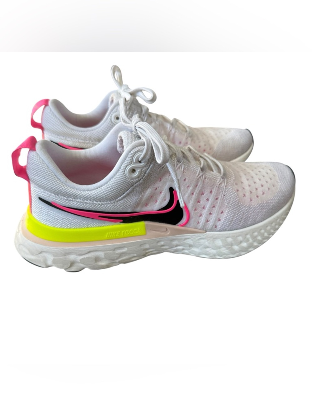 Nike React Infinity Run Flyknit 2 Shoes Womens Size 7.5 White Running Gym